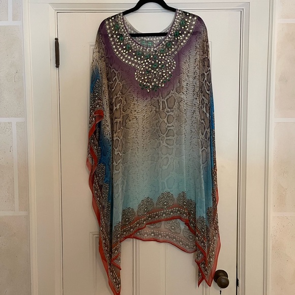 Multi coloured beach cover up - Picture 1 of 3